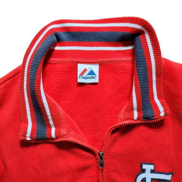 Vintage VTG Majestic St. Louis Cardinals Men's Full Zip Fleece Lined Logo Jacket - Picture 7 of 7